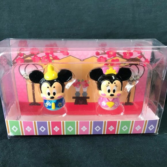 Disney Hinamatsuri Mickey Minnie Mouse Miniature Figures Vinyl NIP Japan